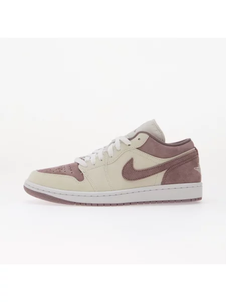 Sneakers Air Jordan 1 Low Swan/ White-Purple Smoke EUR 40 alb