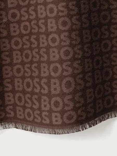 BOSS fular bărbătesc cu vâscoză maro