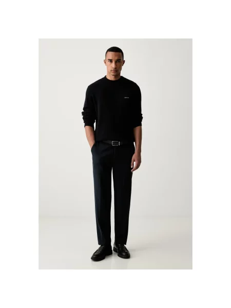 Dzianinowy sweter Trussardi niebieski