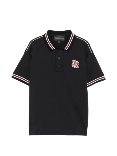 Koszulka polo dziecięca Emporio Armani niebieska