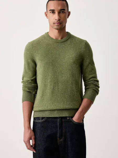 Marc O'Polo pulover pentru bărbați cu lână verde