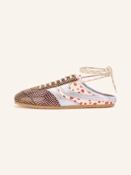 Dries Van Noten Klapki beige beżowe