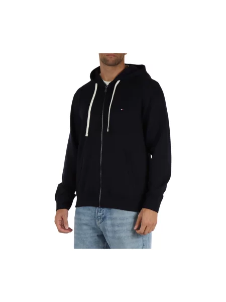 Bluza z kapturem Tommy Hilfiger z kapturem z logo niebieska
