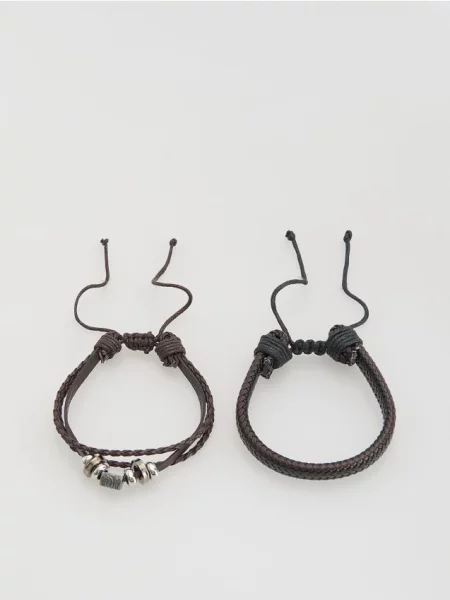 Reserved Set brățări maro-închis maro