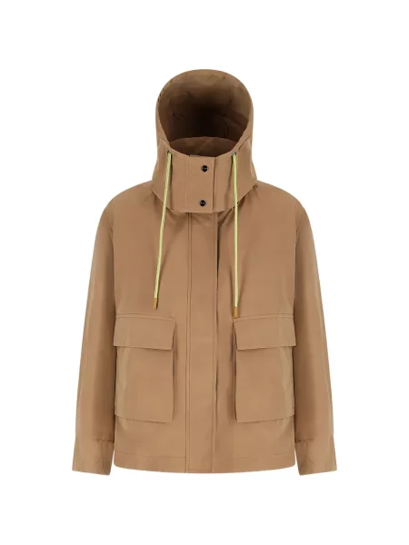 Jachetă cu glugă Herno cu glugă maro