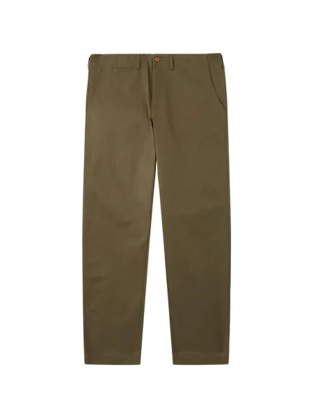 Pantaloni Fortela cu model herringbone verde