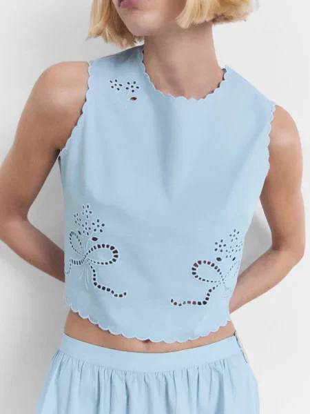 Топ MANGO блакитний