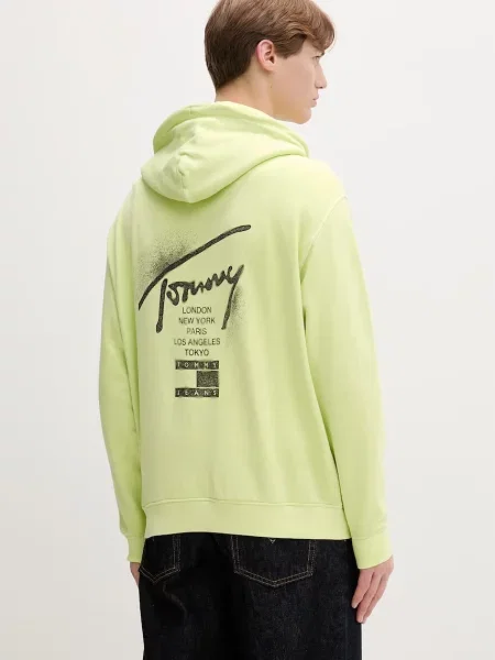 Tommy Jeans bluza z kapturem zielona