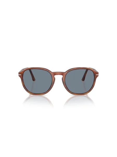 Lniane okulary przeciwsłoneczne Persol brązowe