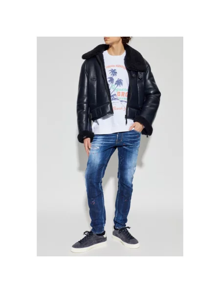 Bluza Dsquared2 z nadrukiem biała