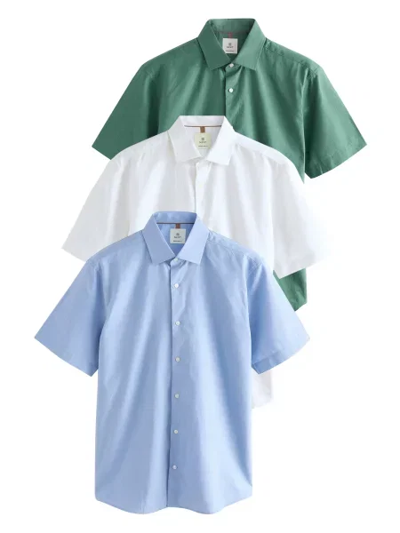 Next Srajca svetlo modra / temno zelena bela