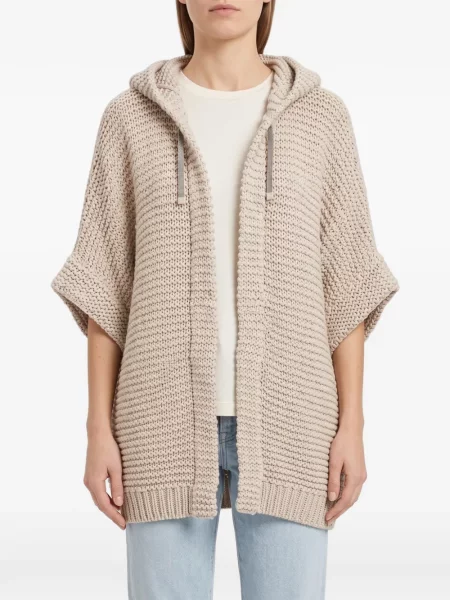 Scurt cardigan Brunello Cucinelli tricotate chunky