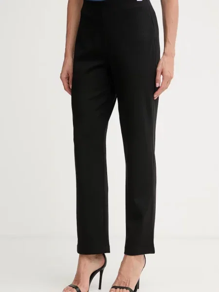 Calvin Klein hlače za žene s viskozom crna