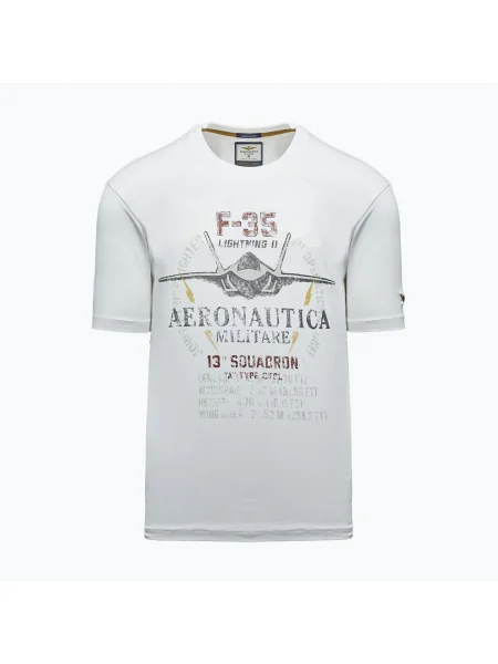 Мъжка тениска Aeronautica Militare off white бяло