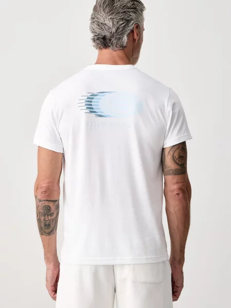 Lacoste tricou pentru bărbați cu alb