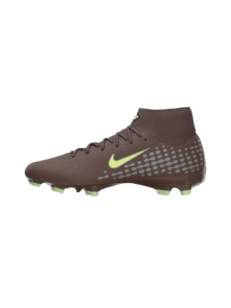 NIKE Ghete de fotbal ciocolatiu / galben citron gri