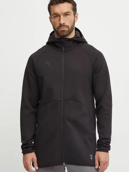 Суичър с качулка Puma с качулка черно