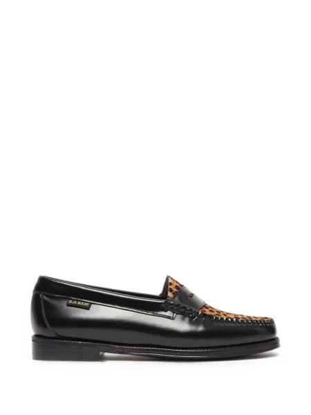 Pantofi loafer G.h.bass cu imagine cu model leopard negru