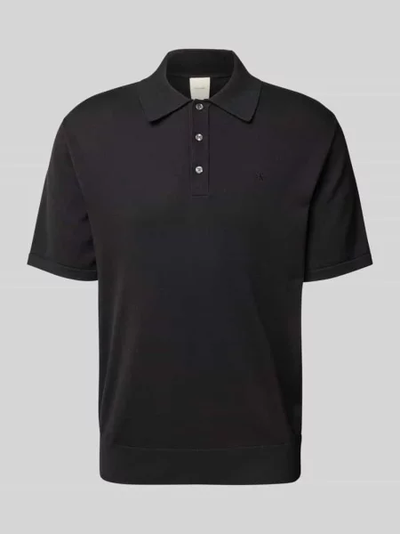 Koszulka polo o kroju regular fit z wyhaftowanym logo model ‘SUPIMA’ Ck Calvin Klein czarne