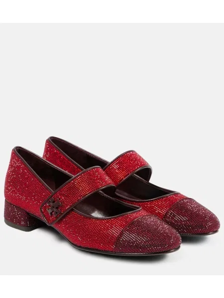 Pantofi cu toc Tory Burch din piele roșu