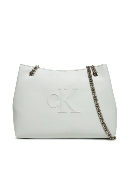 Чанта Calvin Klein Jeans тюркоазено сиво
