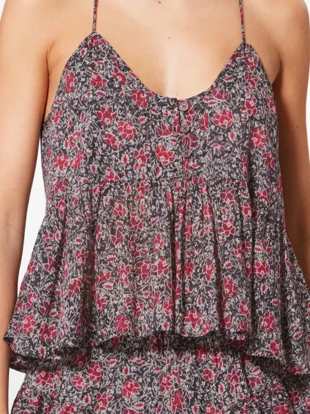 Top Marant Etoile cu volane negru