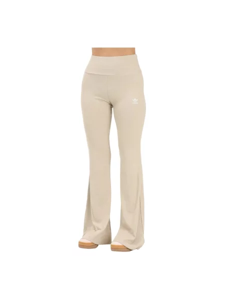 Legginsy Adidas Originals dzwony beżowe