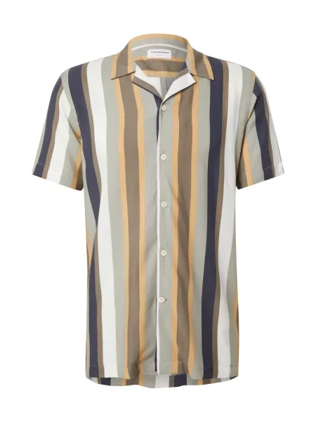 Lindbergh Košulja morsko plava / siva / kaki bijela