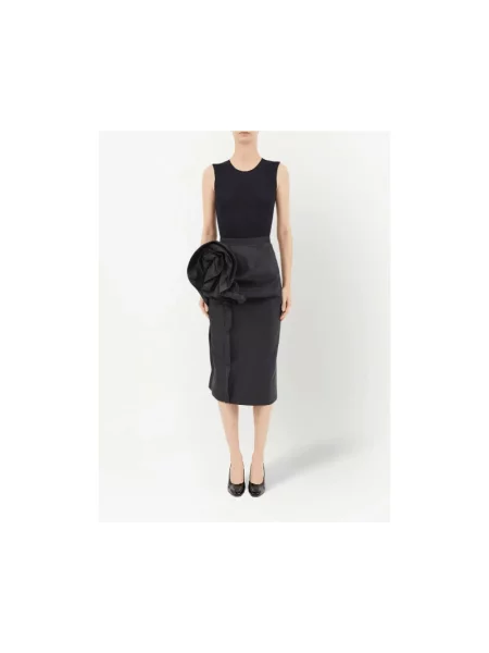 Spódnica midi Maison Margiela czarna