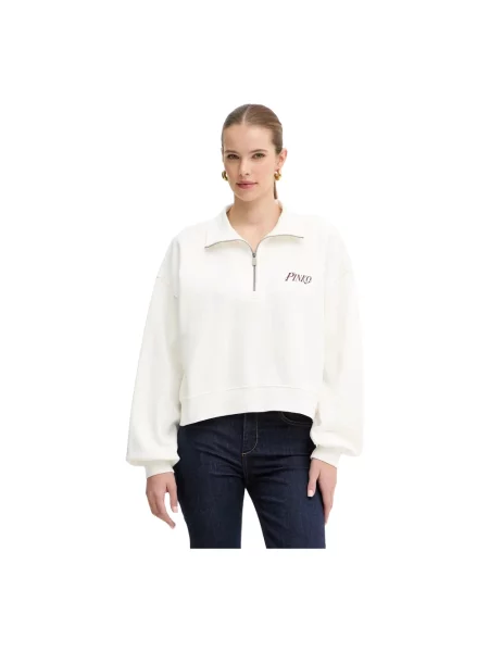 Bluza Pinko z nadrukiem w serca biała