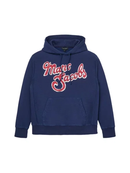Bluza z kapturem Marc Jacobs z kapturem niebieska