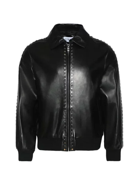 Geanta de piele Loewe cu tepi negru