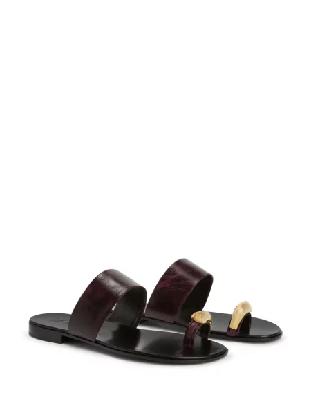 Kožené sandály Giuseppe Zanotti hnědé