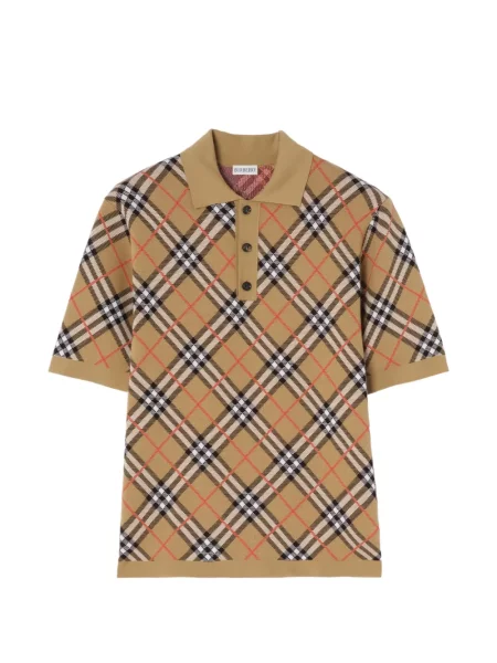 Tricou polo Burberry în carouri