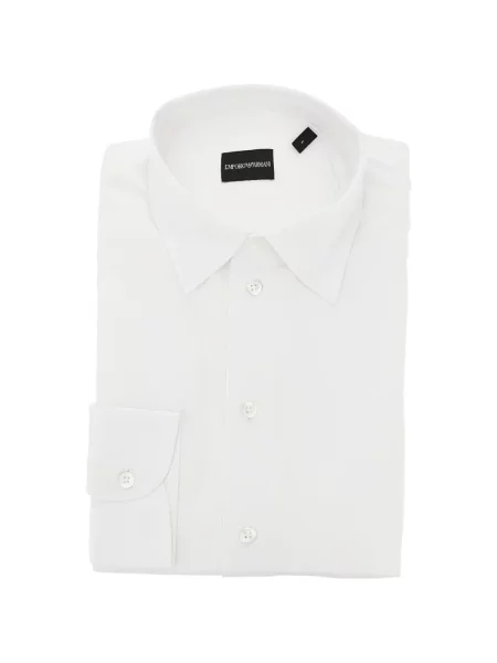 Gulerat lung cămașă Emporio Armani alb