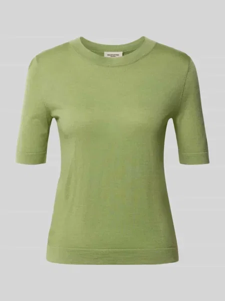 Sweter o kroju regular fit z mieszanki wełny jedwabiu i kaszmiru model TAPIOCA' Weekend Max Mara zielony