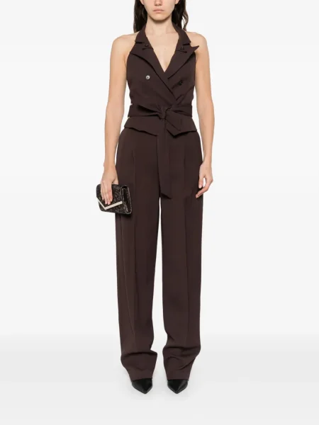 Pantaloni Elisabetta Franchi plisate maro