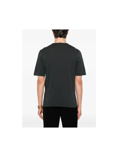 Koszulka Saint Laurent z krótkim rękawem z logo szara