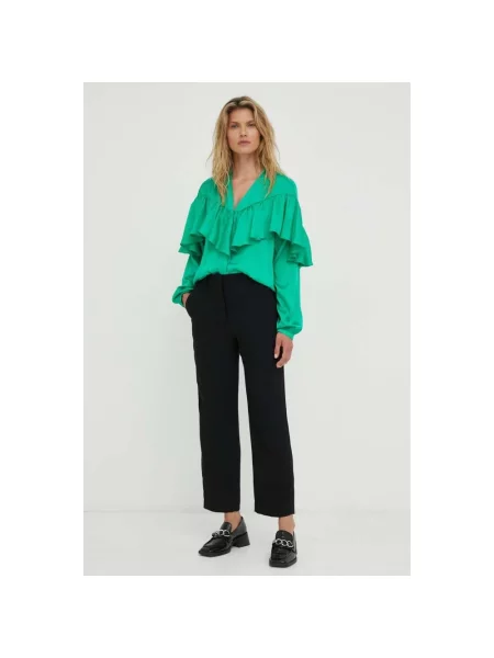 Day Birger et Mikkelsen spodnie proste high waist czarny
