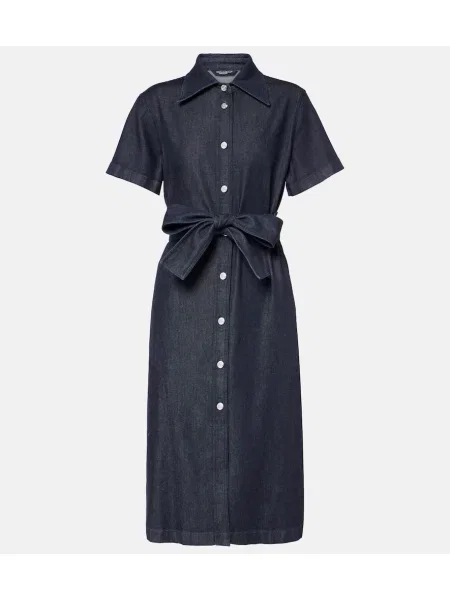 Sukienka jeansowa Dolce&gabbana garniturowa niebieska