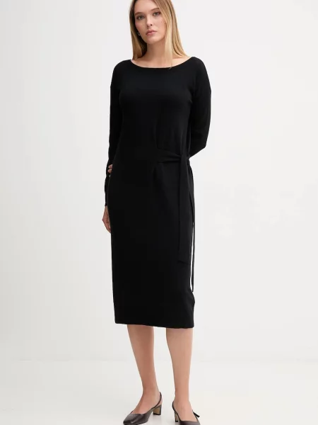 Gaudi rochie maxi drept negru