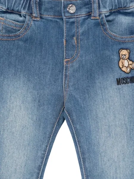 Jeansy dziecięce Moschino niebieskie