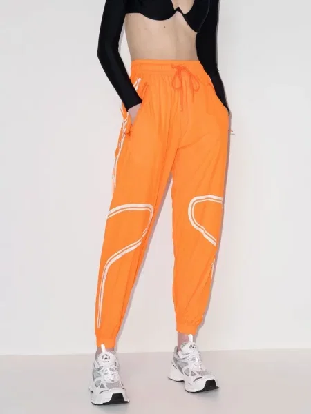 Hlače Adidas By Stella Mccartney s printom narančasta