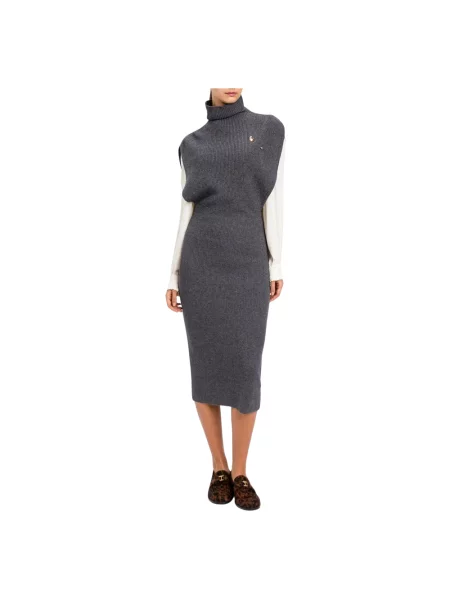 Sukienka maxi Twinset szara
