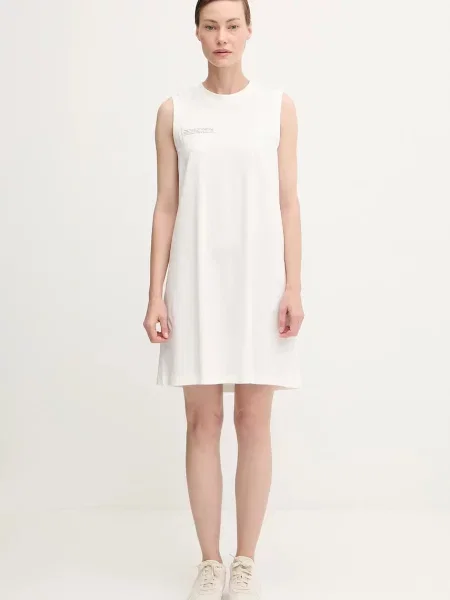 Pangaia rochie din Midweight Short Dress mini drept alb