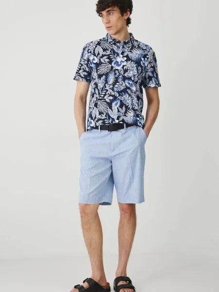 Medicine vászonkeverék rövidnadrág kék