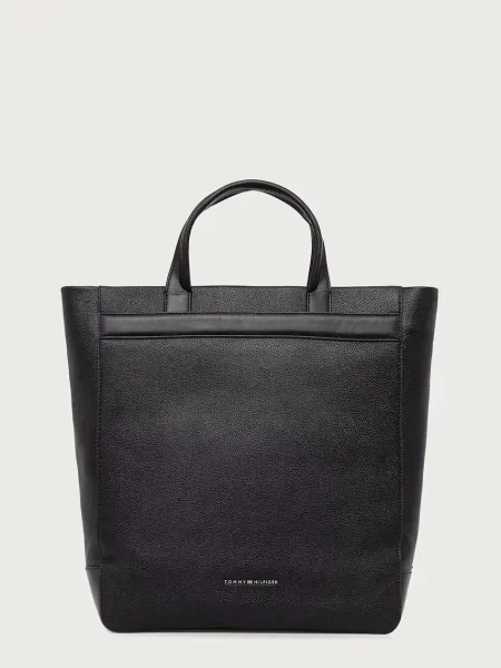 Tommy Hilfiger geantă pentru bărbați din piele negru