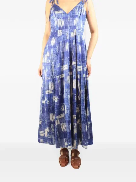 Rochie maxi Wiggy Kit cu legături albastru