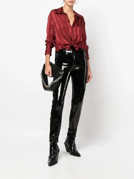 Pantaloni Isabel Marant cu paiete negru