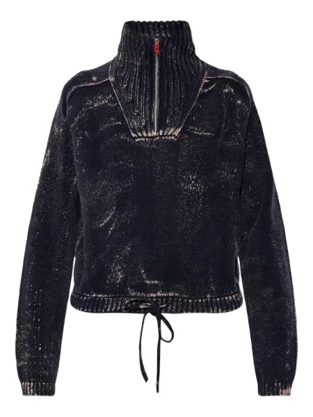 Pulover Diesel de jumătate de fermoar albastru